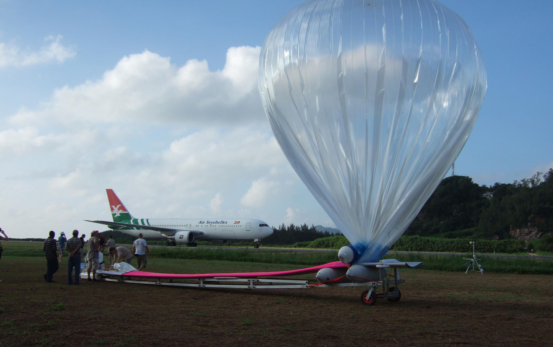 Long duration balloon ready for release Seychelles